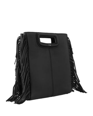 M Fringe Leather Crossbody Bag
