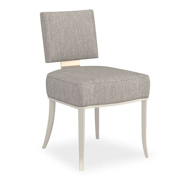 Caracole Reserved Seating Side Chair - Warm Gray In Warm Gray/matte Pearl