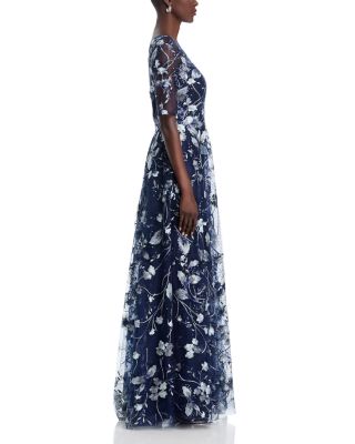 Floral Embroidered Gown