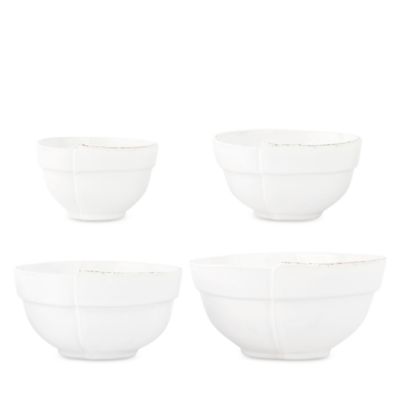 Lastra White Assorted Prepping Bowls, Set of 4
