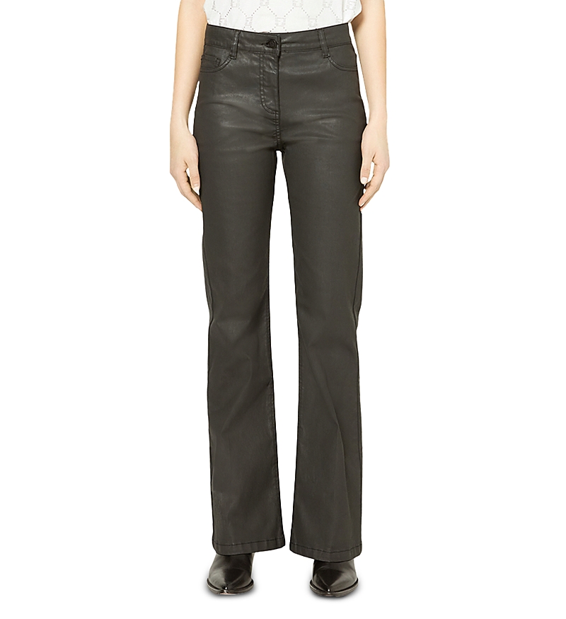 GERARD DAREL LIVIA COATED FLARE JEANS IN BLACK