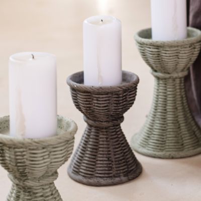 Casa Gray Short Candle Stick