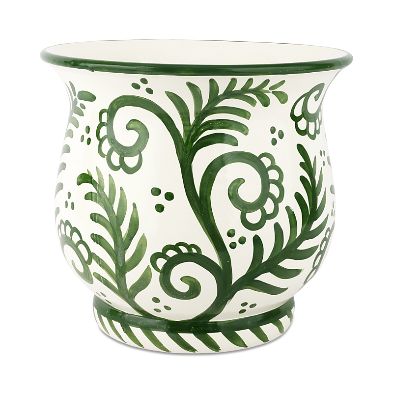 Vietri Verde Garden Round Planter In Green