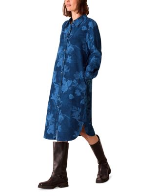 Whistles - Chalk Print Denim Shirt Dress