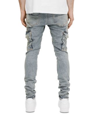 Cargo Pumice Skinny Jeans in Light Indigo