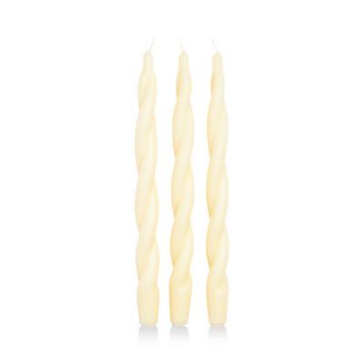 Ikome Thick Tapered Twist Candle, 3 Pack