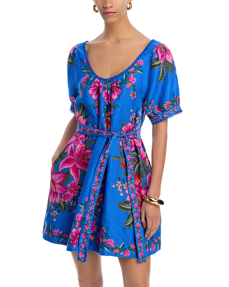 FARM RIO SUMMER FRUIT SCARF DRESS