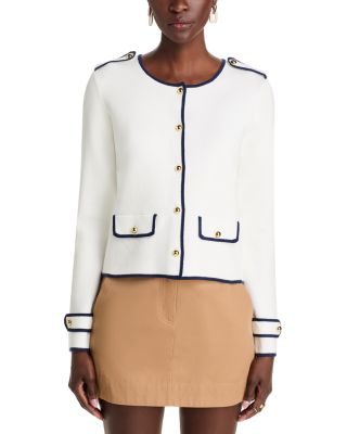 Long Sleeve Crewneck Button Down Cardigan