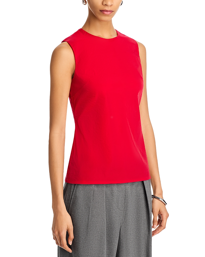 Rosetta Getty Fitted Crewneck Tank Top In Red