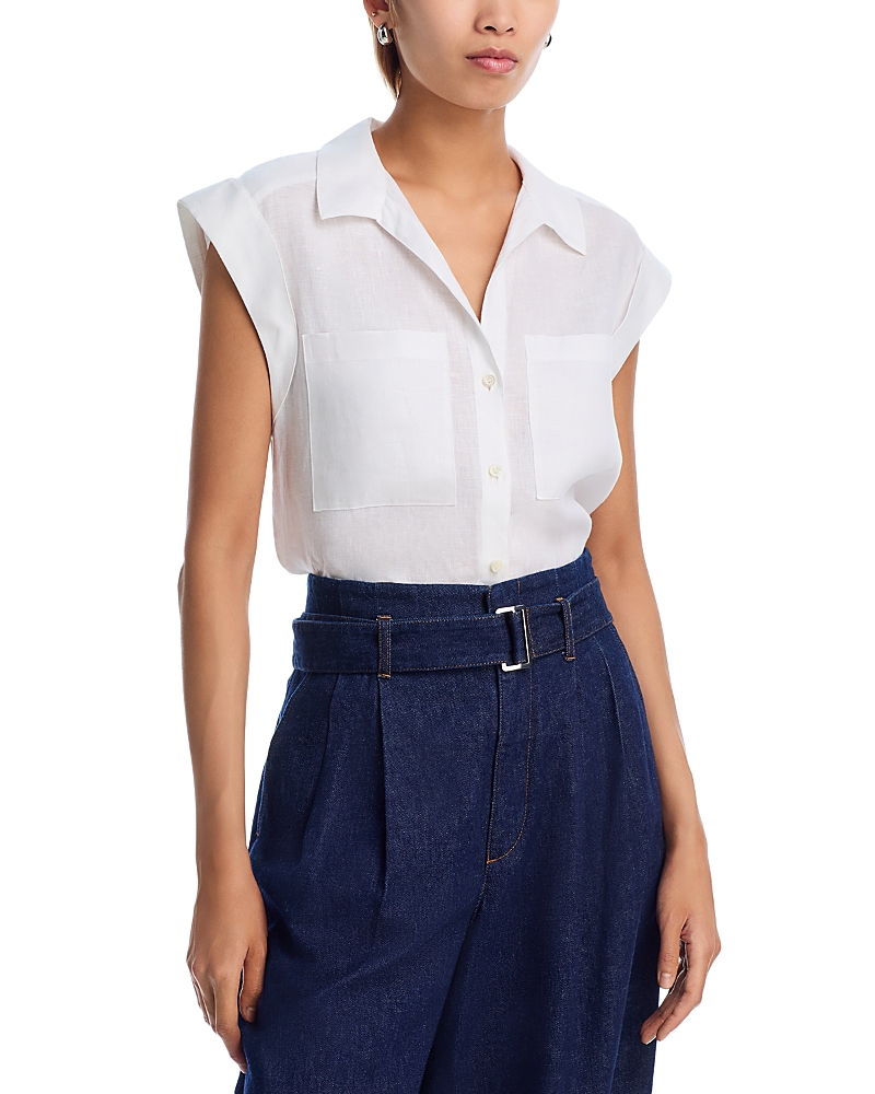 Frame The Scallop Sailor Blouse In White