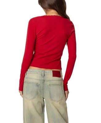 Mora Lace Trim Ribbed T Shirt