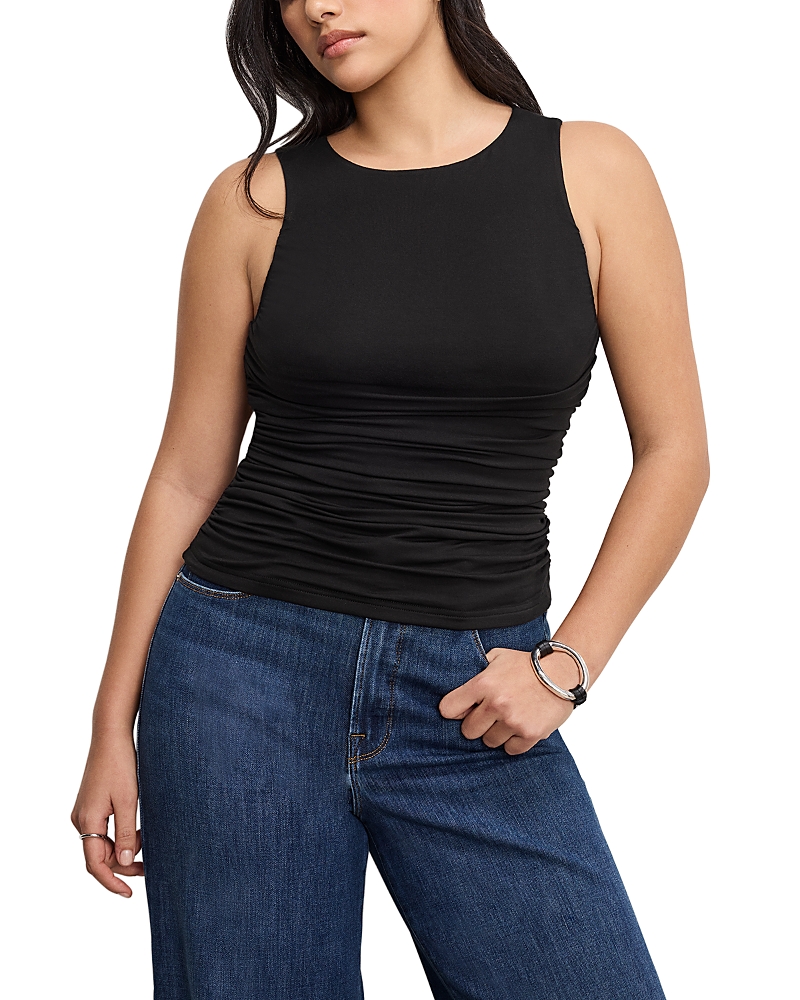 Good American Heritage Ribbed Tank Top In Black