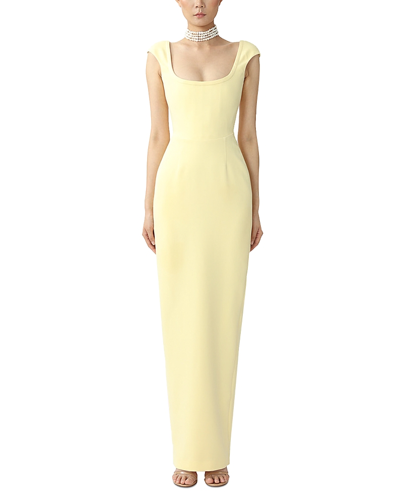 Sau Lee Brooke Gown In Butter Yellow