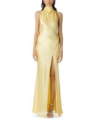 SAU LEE - Penelope Satin Halter Neck Gown