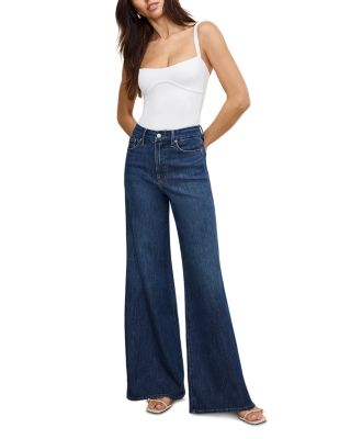 Good Waist Palazzo Jeans in Indigo 