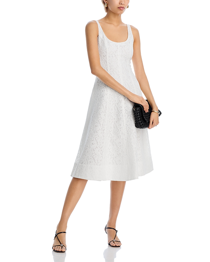Aqua Lace Midi Dress - Exclusive