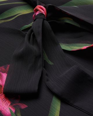 Angel Sleeve Wrap Mini Dress