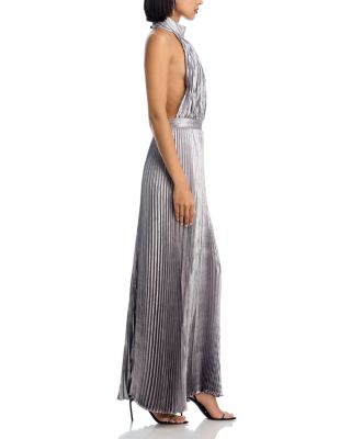 Eden Pleated Halter Dress