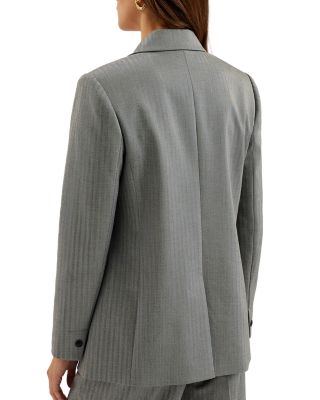 Koa Metallic Pinstriped Blazer