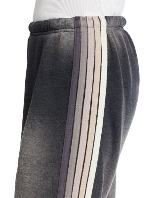 Rainbow-Stripe Sweatpants in Faded Smoke