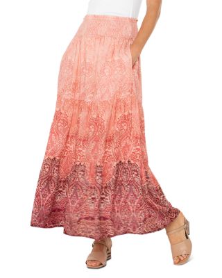 Tiered Woven Maxi Skirt