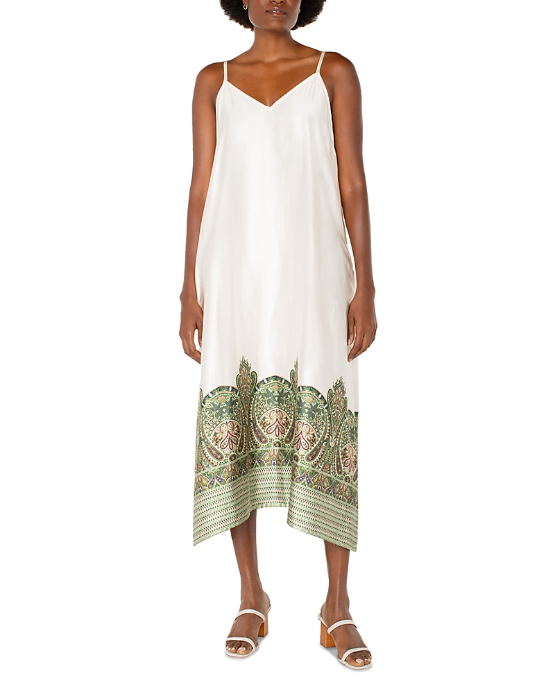 Liverpool Los Angeles Printed Border Maxi Dress