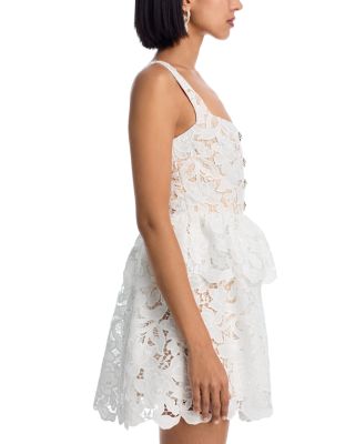 Lace Peplum Mini Dress