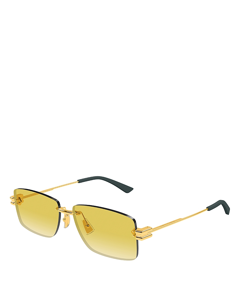 Bottega Veneta Lock Rectangle Sunglasses, 58mm