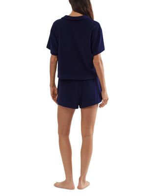 Terry Cloth Shirt & Short Cover Up Set