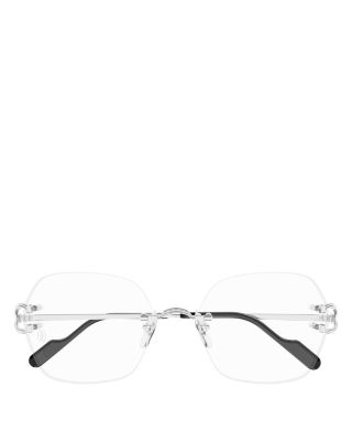 C Decor Rimless Square Optical Glasses, 55mm