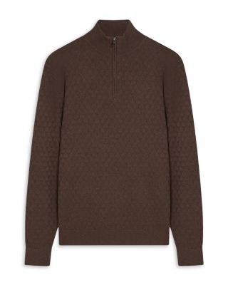 T Stitch Quarter Zip Pullover Sweater