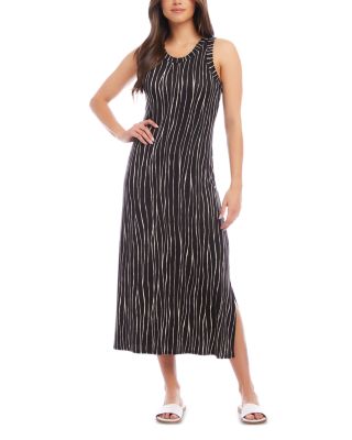 Printed Sleeveless Midi Dress