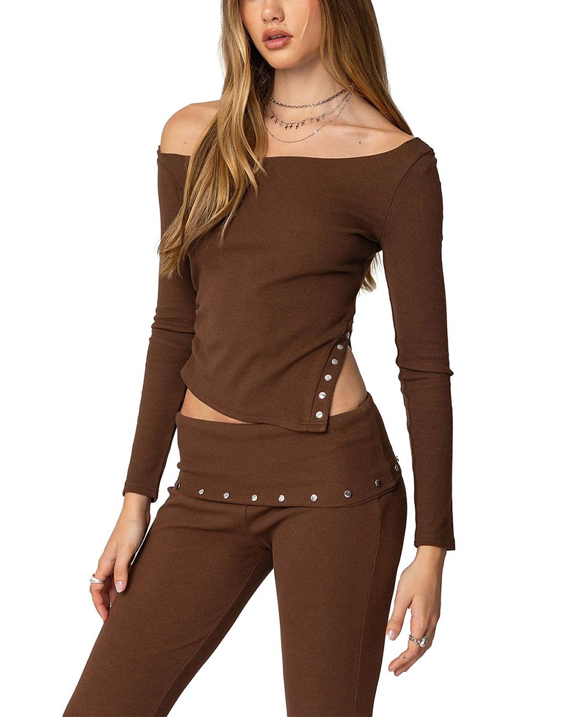 Edikted Aries Studded Asymmetric Top
