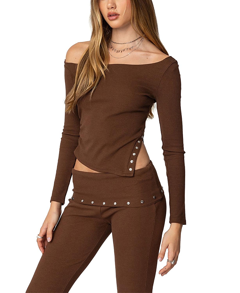 EDIKTED ARIES STUDDED ASYMMETRIC TOP