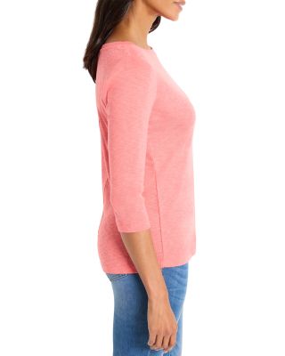 Three Quarter Sleeve Boat Neck Tee