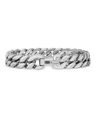 Men's Curb Chain Bracelet in Sterling Silver, 11.5mm