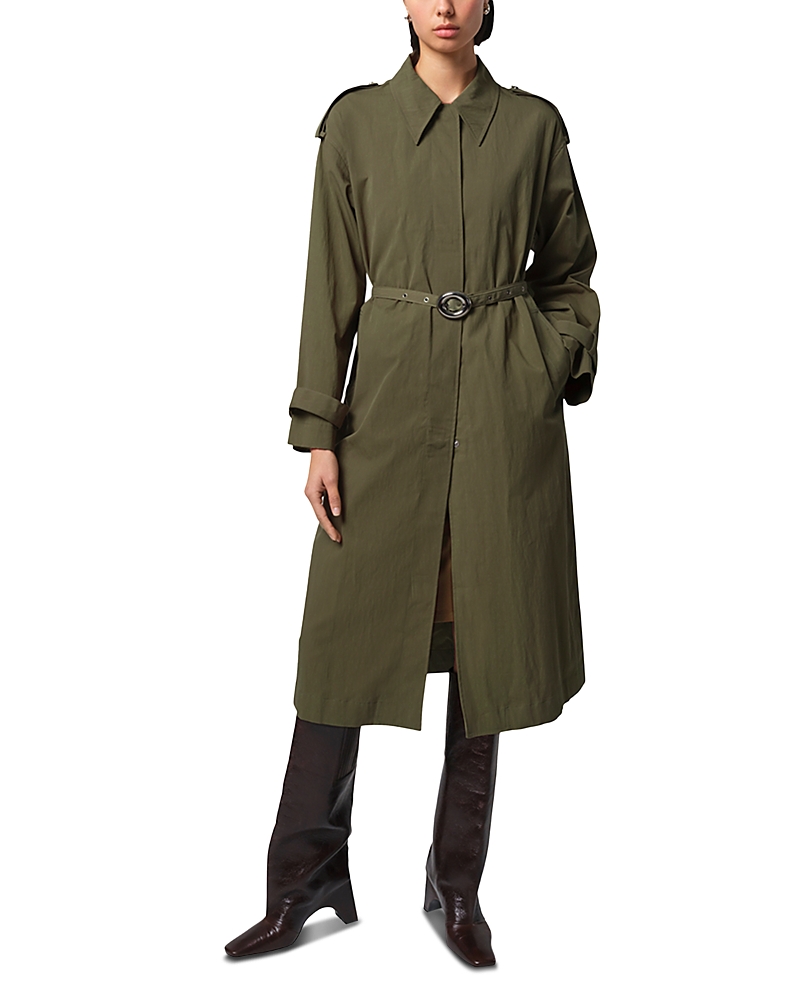 Apparis Ozzy Trench Coat In Desert Green