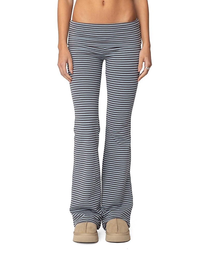 Edikted Kaeli Stripey Flared Leggings