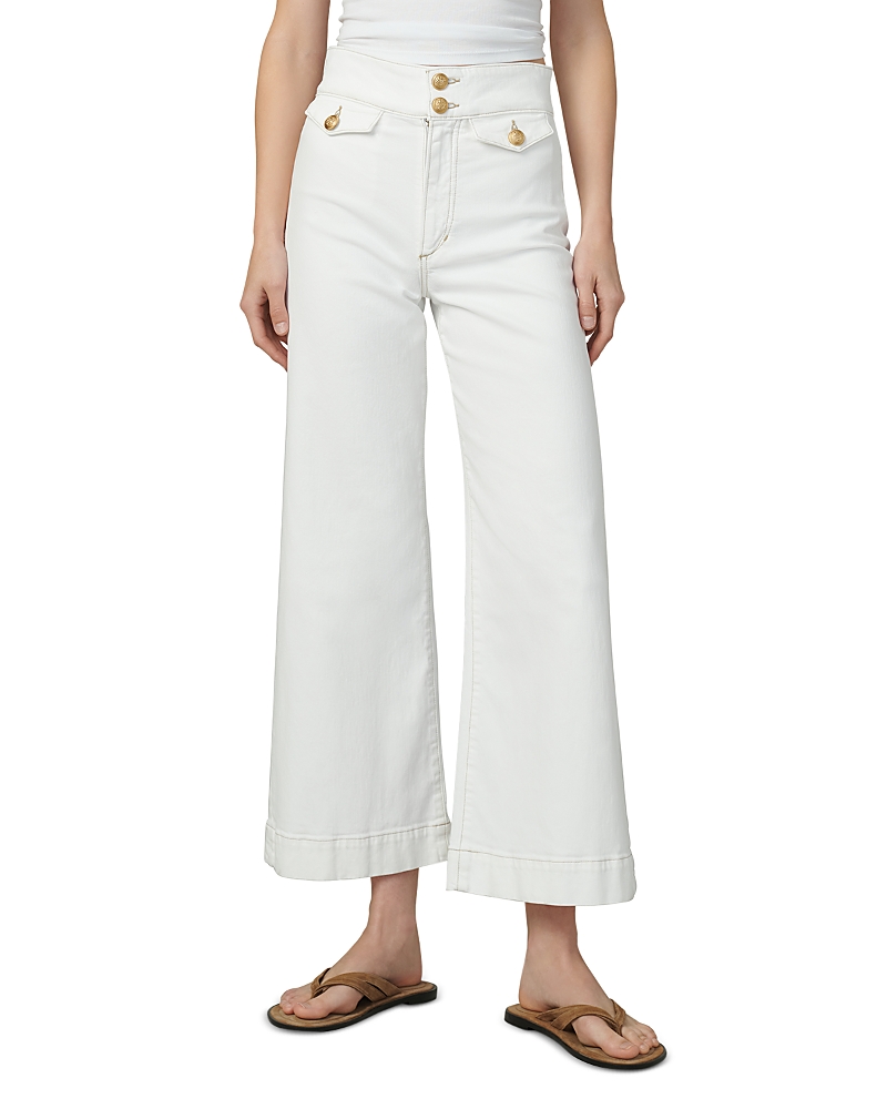 Joe's Jeans The Ellia High-rise Wide Leg Ankle Jeans In Milk