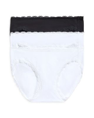 Lace Trim Bikini, Pack of 3