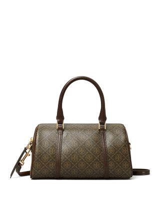 Tory Burch - T Monogram Coated Canvas Mini Barrel Bag