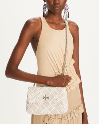 Kira Woven Canvas Small Convertible Shoulder Bag