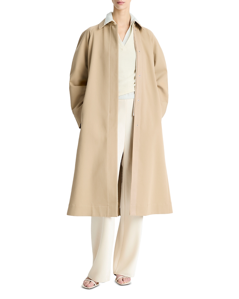 Vince Cotton Utility Trench Coat In Sandbar
