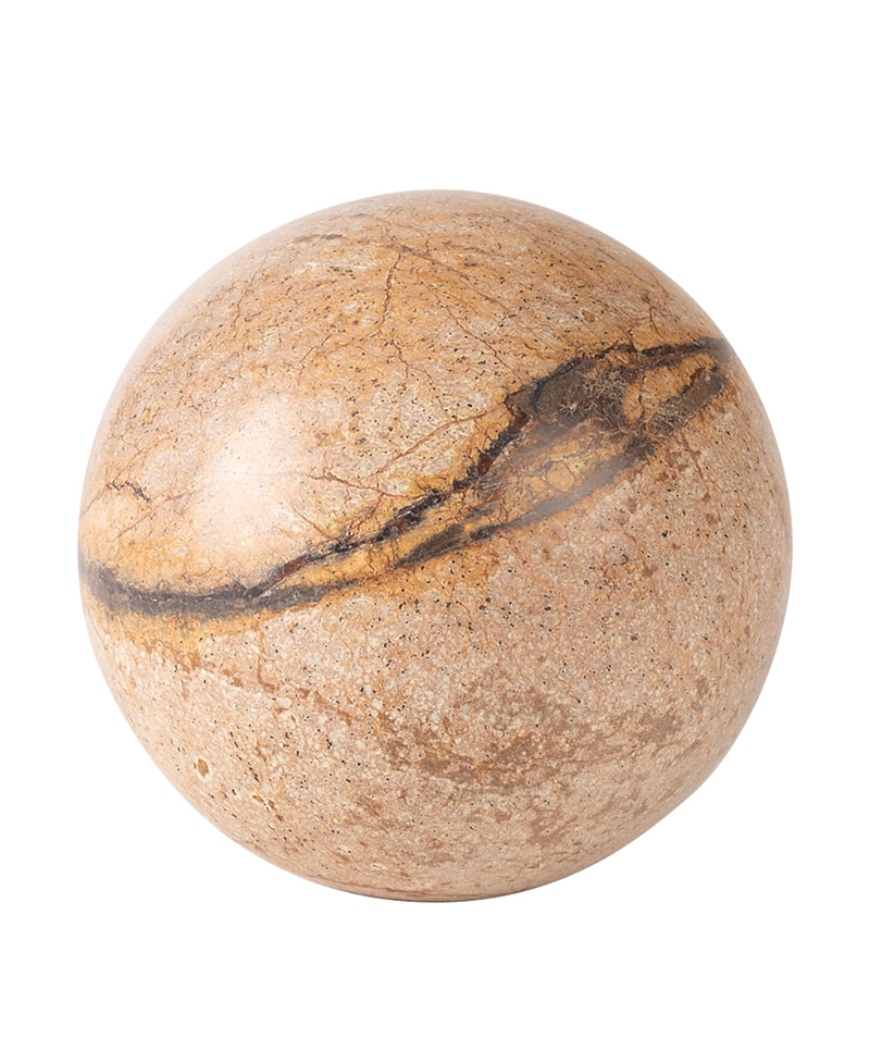 Gauri Kohli Forest Brown Marble Sphere Object In Brown