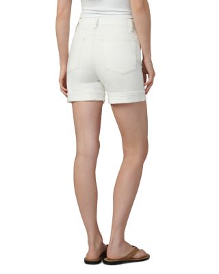 The Joey High Rise Cuffed Jean Shorts in Milk