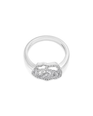 Diamond Flower Ring in 14K White Gold, 0.33 tcw