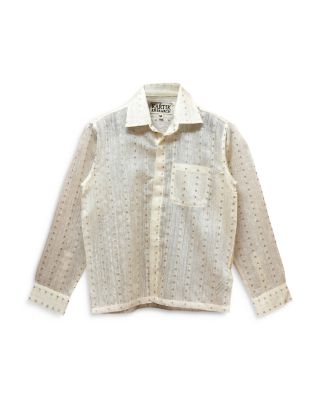Kartik Research - Box Silk Sequin Weave Regular Fit Button Down Shirt