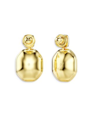 Chroma Octagon Crystal Asymmetrical Drop Earrings