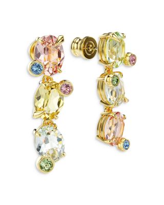 Gema Multicolor Crystal Asymmetrical Drop Earrings