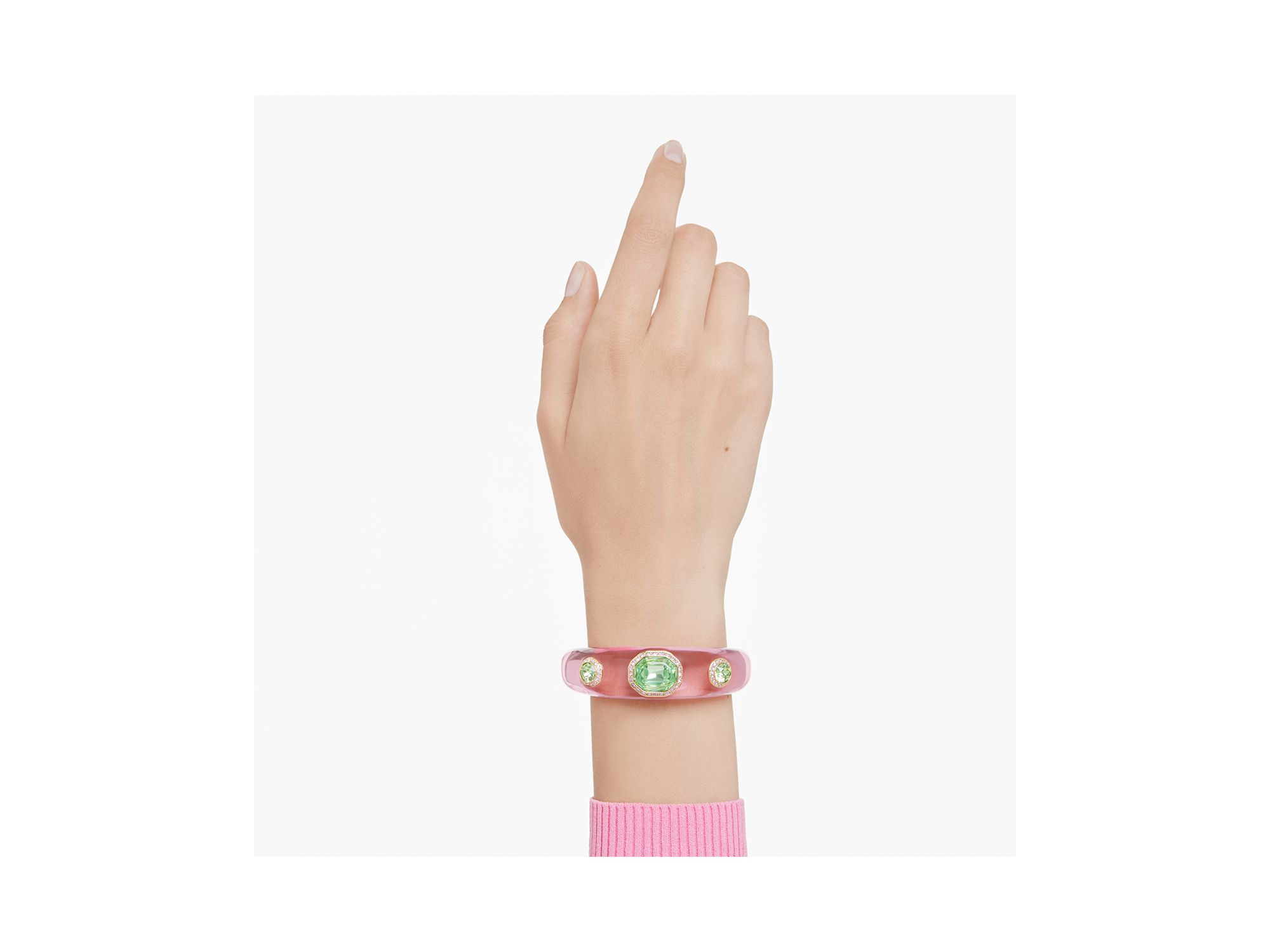 Dulcis Mixed Cut Multicolor Cuff Bracelet — Image 3